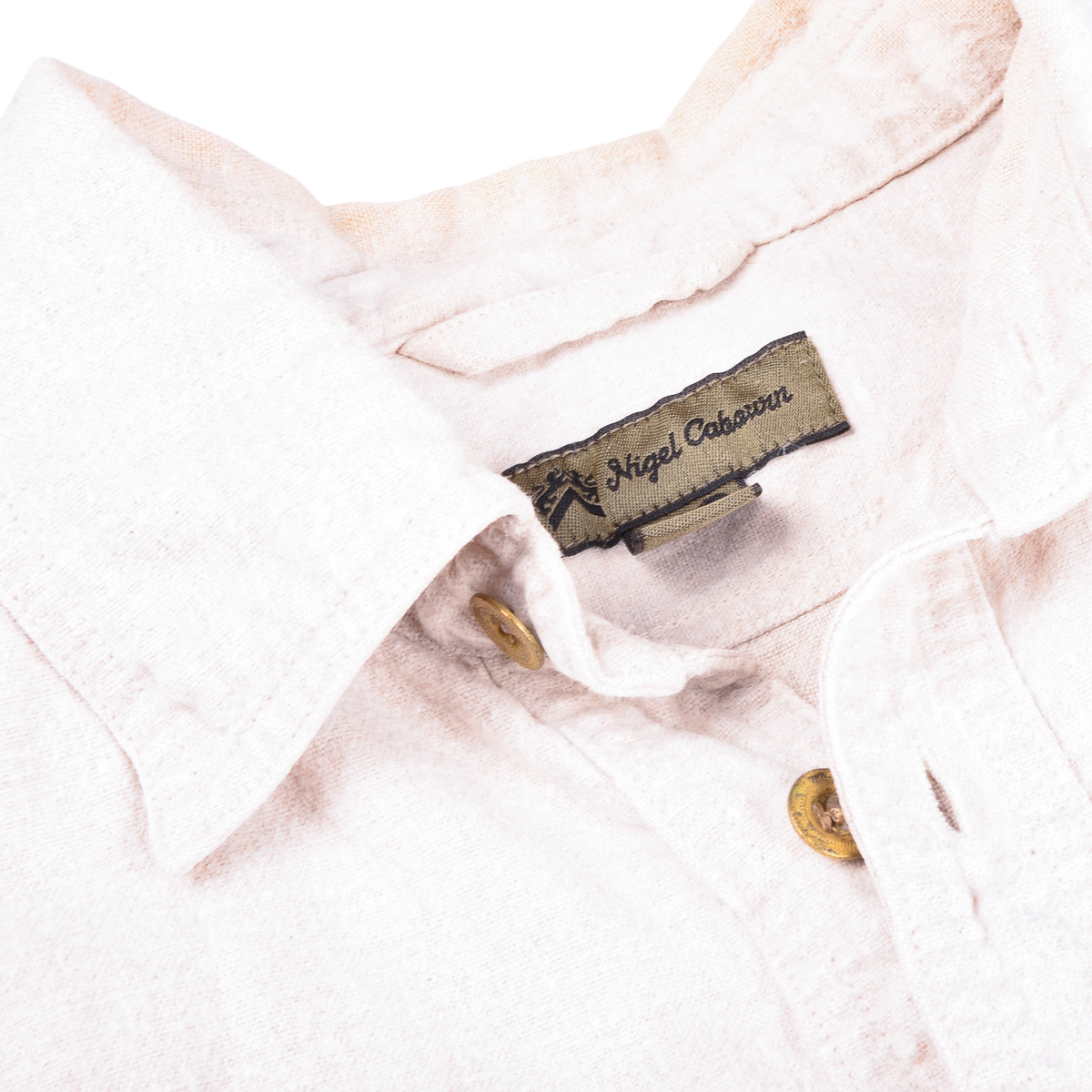 Nigel Cabourn Officers Shirt in Heavy Linen