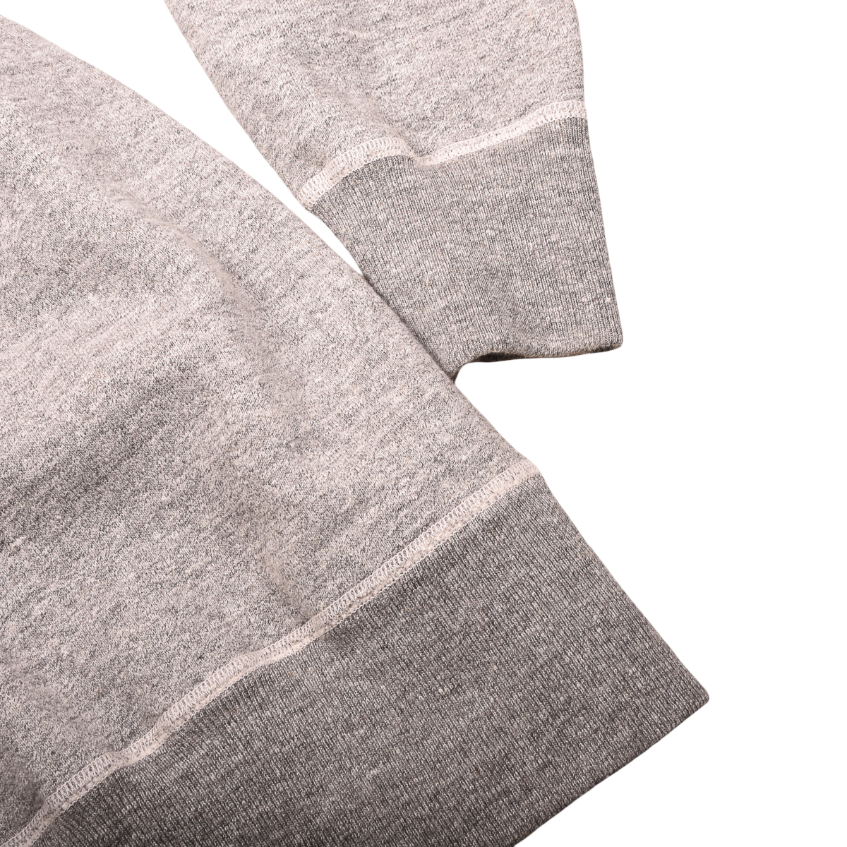 Buzz Rickson Heather Grey Loop-Wheeled Crewneck