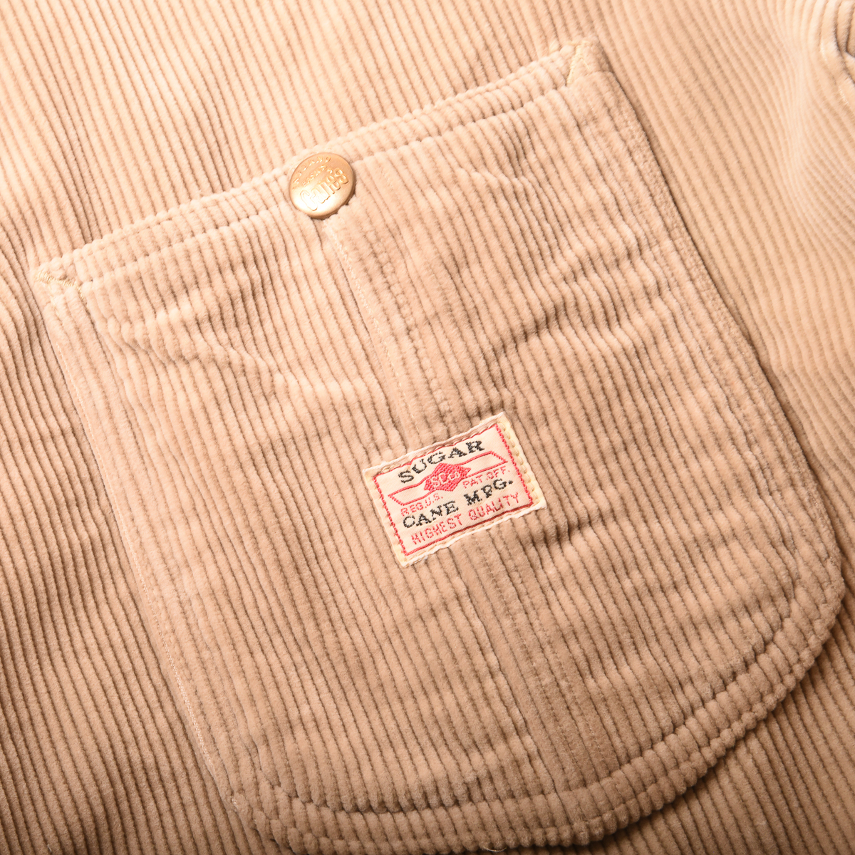 Sugar Cane Corduroy Work Coat Beige Size