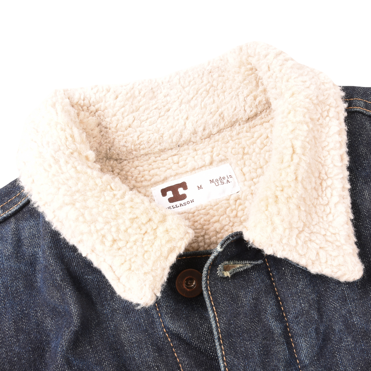 Tellason Shearling Lined Denim Jacket