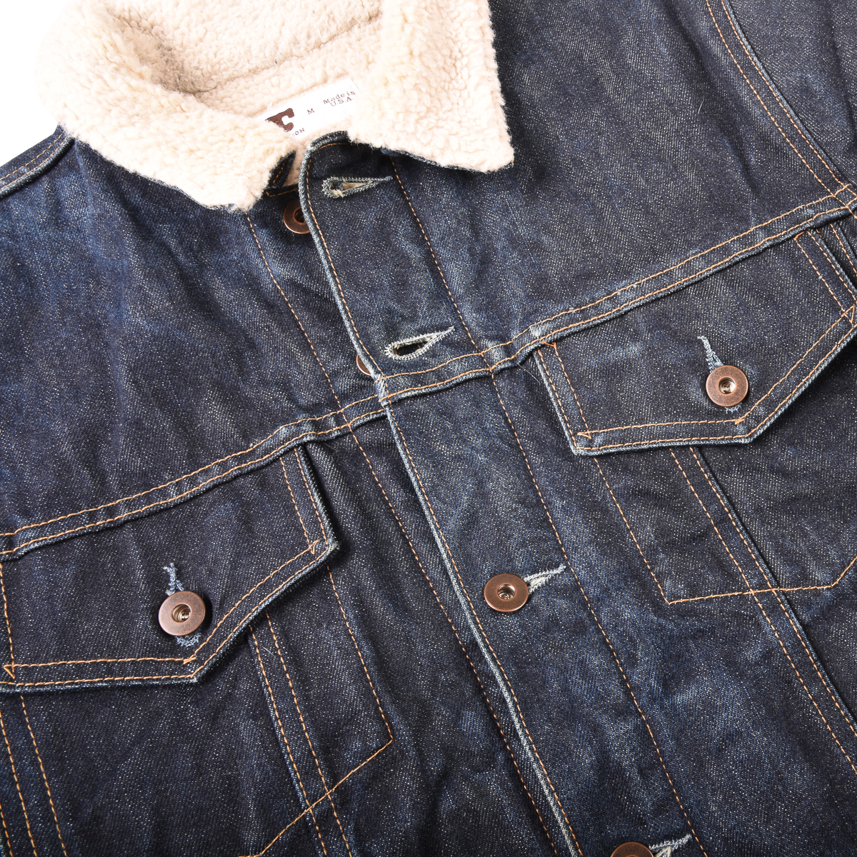 Tellason Shearling Lined Denim Jacket