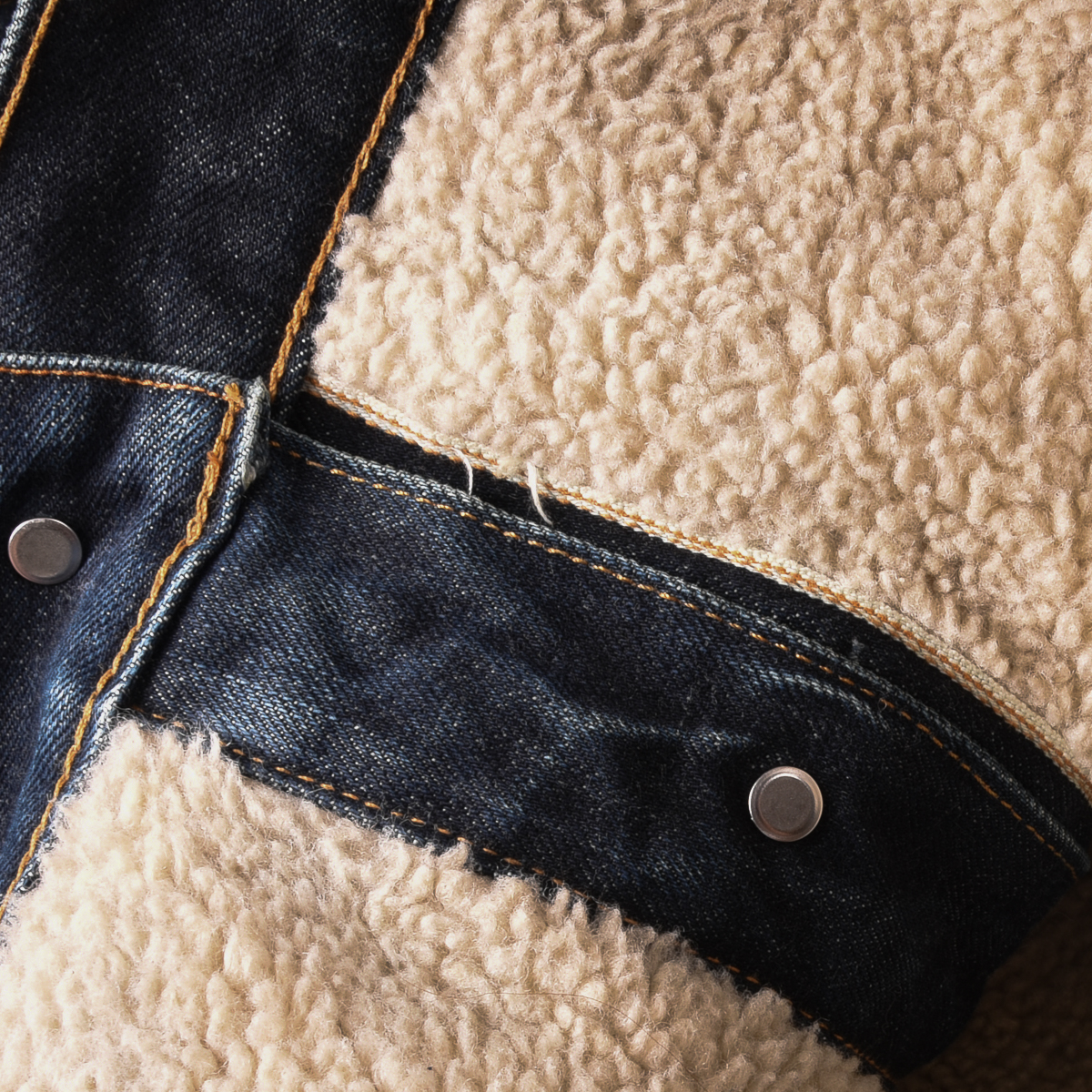 Tellason Shearling Lined Denim Jacket