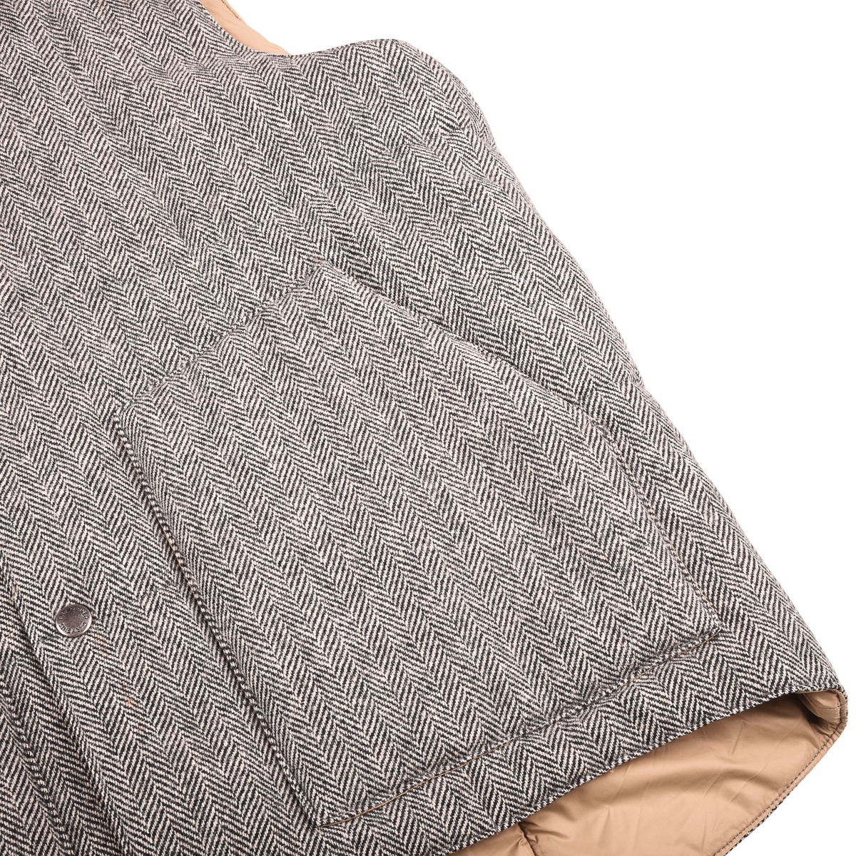 Enginerred Garments Herringbone Hooded Vest Jacket