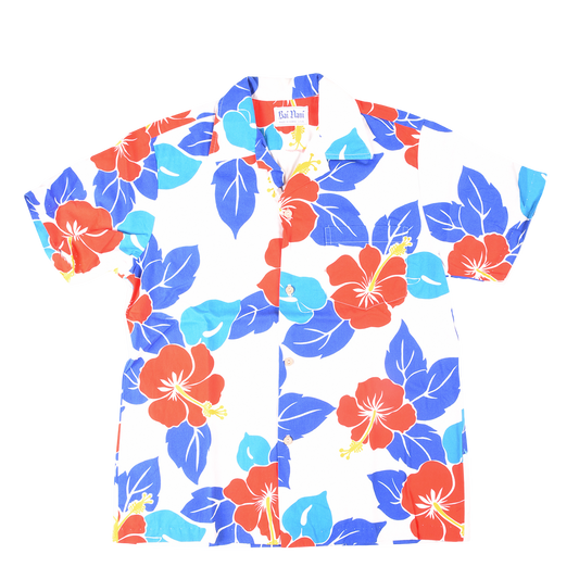Vintage Rai Nani Hawaiian 'Plumeria' Shirt Made in Hawaii