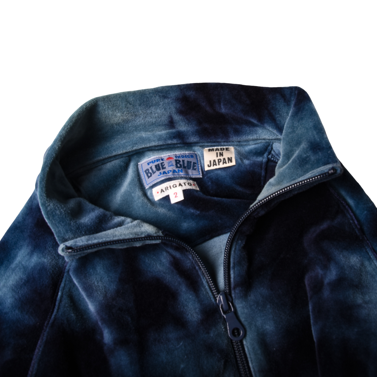 Blue Blue Japan Jersey Kagozome Dye Stretch Track Jacket