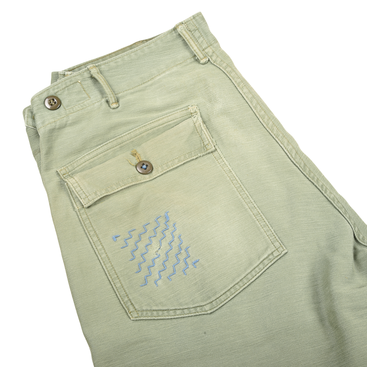 Orslow Fatigue Pants Repaired Made In Japan