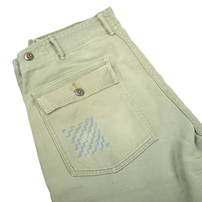 Orslow Fatigue Pants Repaired Made In Japan