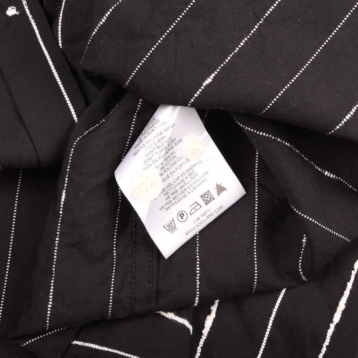Soulland Copenhagen Black & White Stripe Shirt