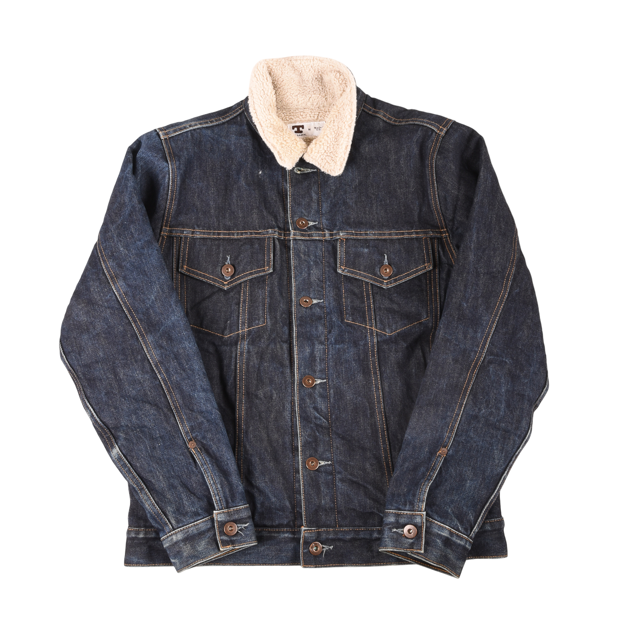 Tellason Shearling Lined Denim Jacket