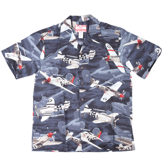 Vintage RJC Hawaiian 'Planes' Shirt Made in HawaiI
