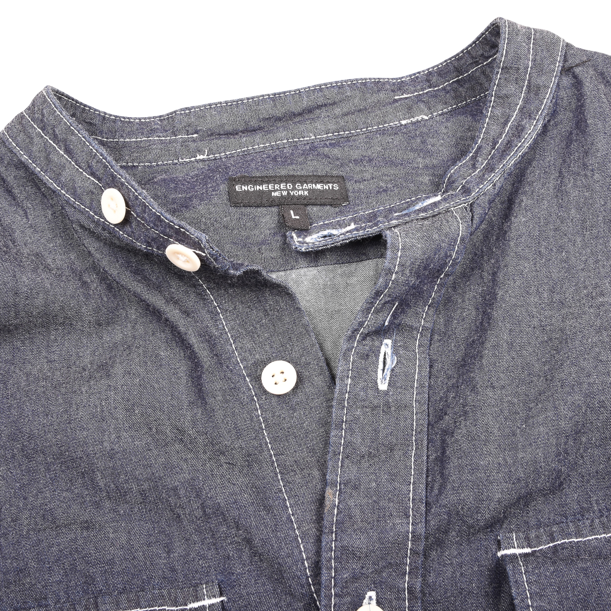 Engineered Garments round collar Chambray Shirt